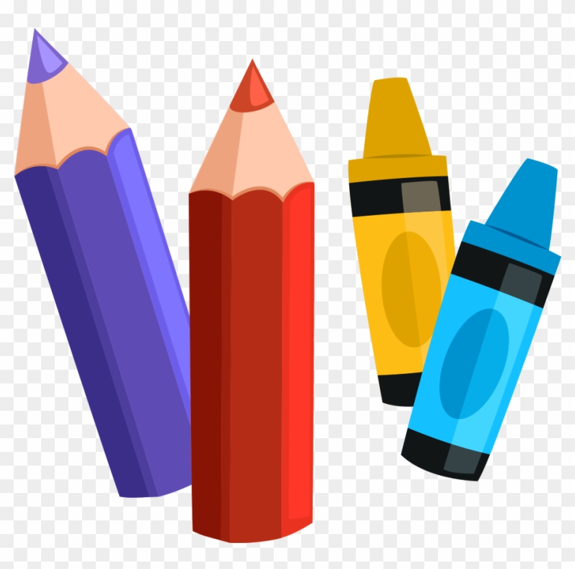 Cartoon Pencil Crayons - Pencil #1192959