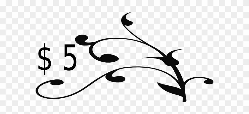 Small $5 Sign Svg Clip Arts 600 X 306 Px - Lavender Flower Clip Art #1193002