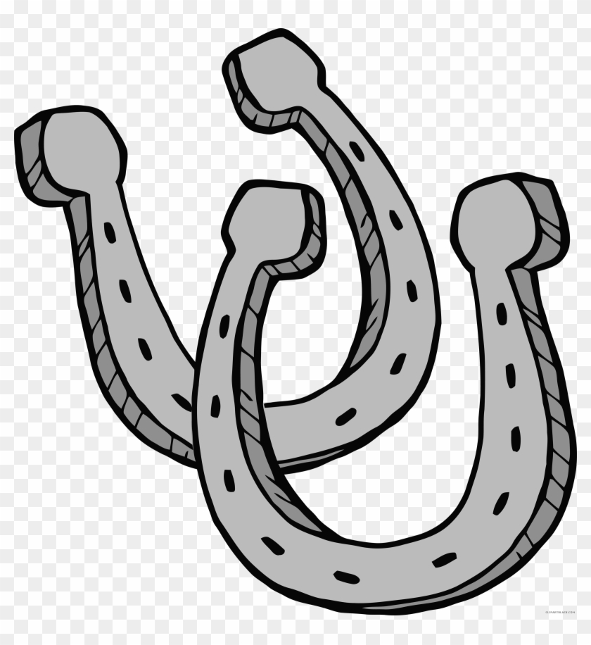 Horseshoe Animal Free Black White Clipart Images Clipartblack - Horseshoes Clipart #1193018