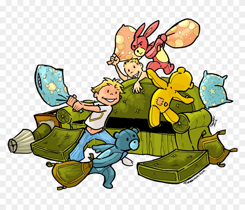 Travis Hanson Pillowfight - Cartoon #1193175