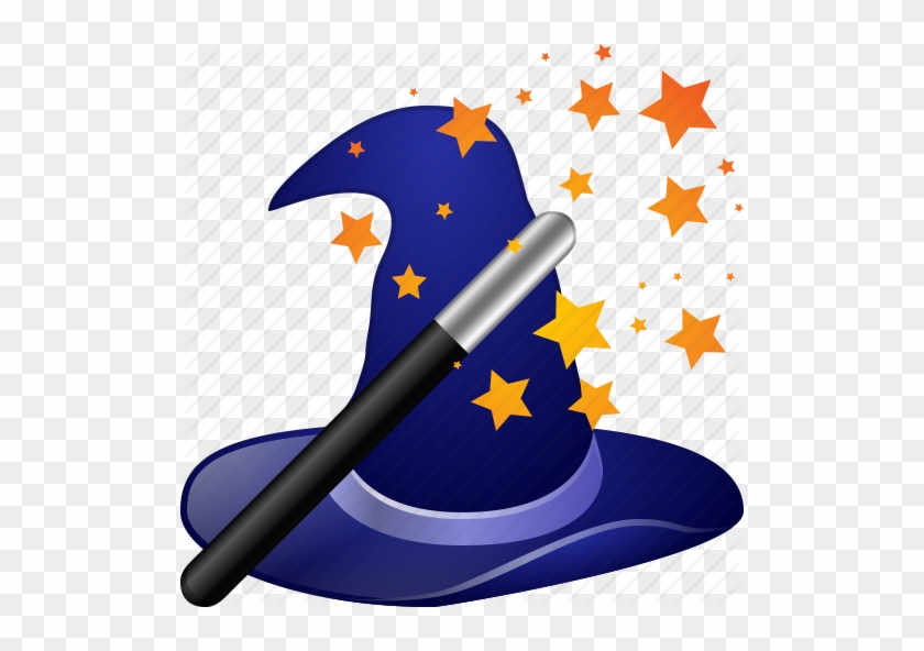 Wizard Icons - Wizard Hat And Wand #1193176