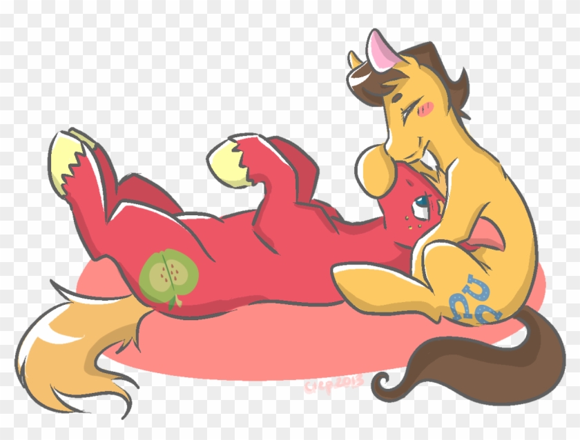 Cleppyclep, Big Macintosh, Caramac, Caramel, Cuddling, - Lap Pillow Mlp #1193270