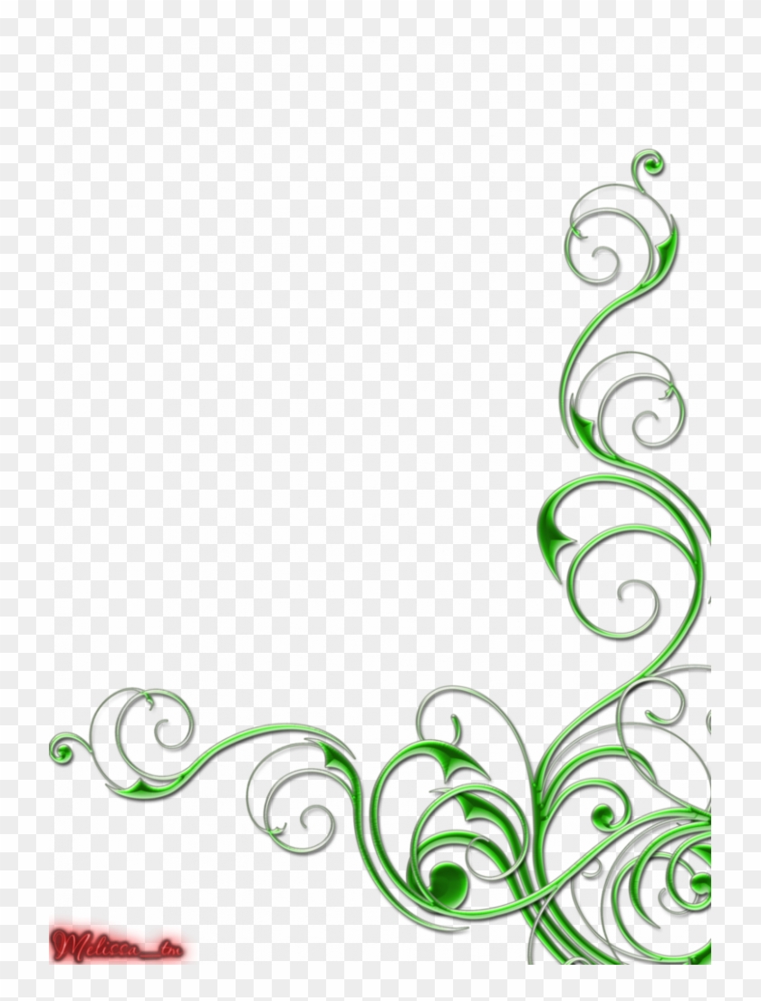 Green Swirls Valid Green Swirl Borders New Simple Corner - Green Swirl Border Png #1193288