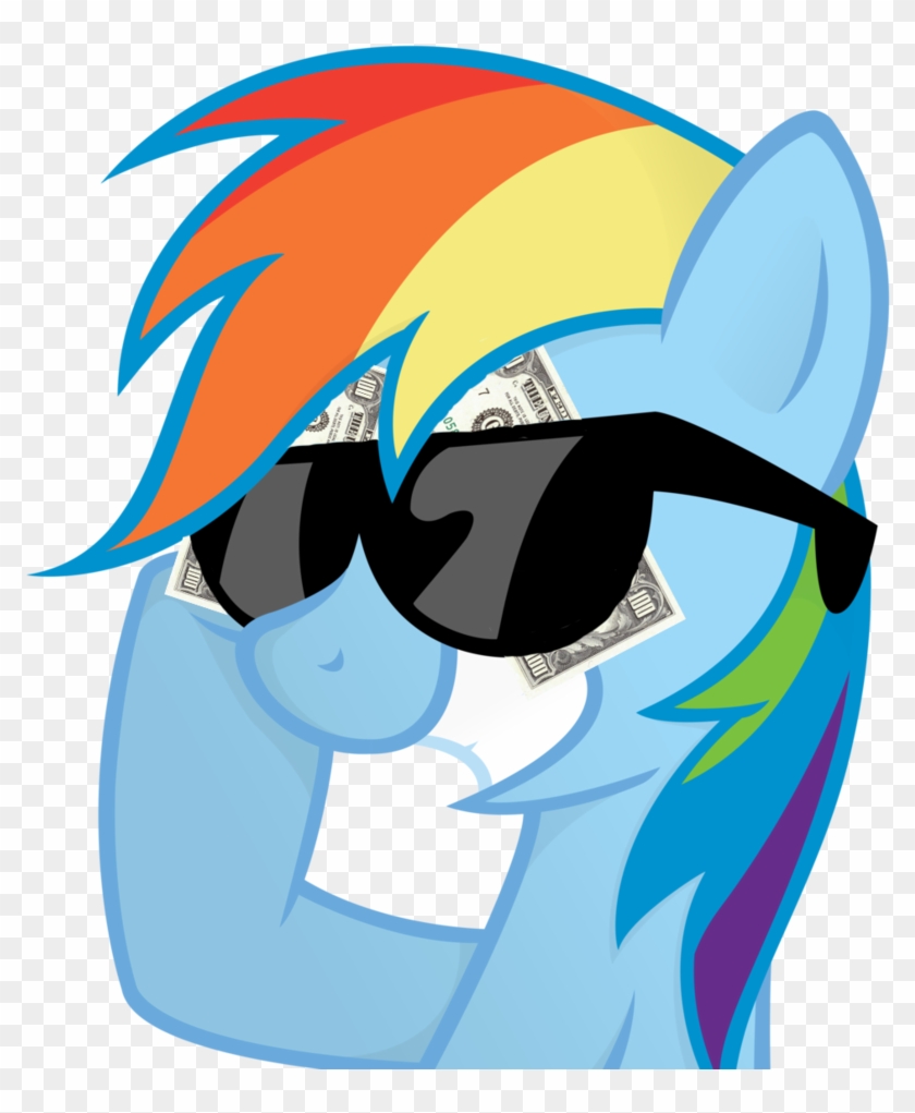Rainbow Dash Can't See The Haters By Supremeshittycraps - Mlp Rainbow Dash With Sunglasses #1193339