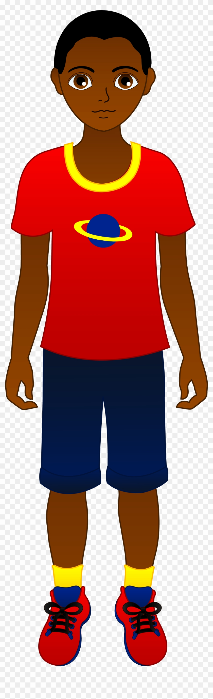 Teen Diaper Boy Clipart - Cartoon African American Boy #1193365