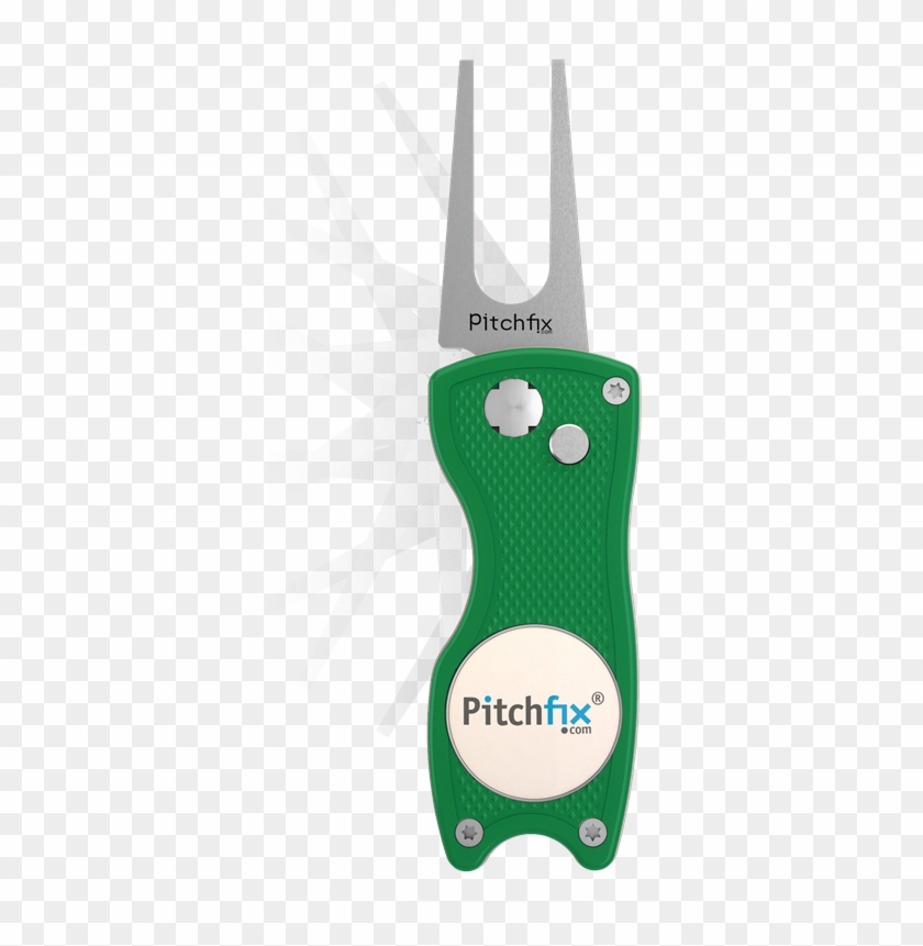 Pitchfix Hybrid Switchblade Divot Repair Tool In Green - Knife #1193564