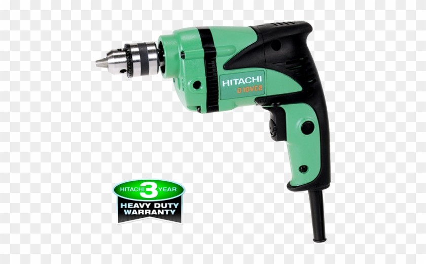 Drill, 10mm High Speed - Hitachi D10vc2 - Drill 10mm 460w Vsr Keyless Chuck #1193572