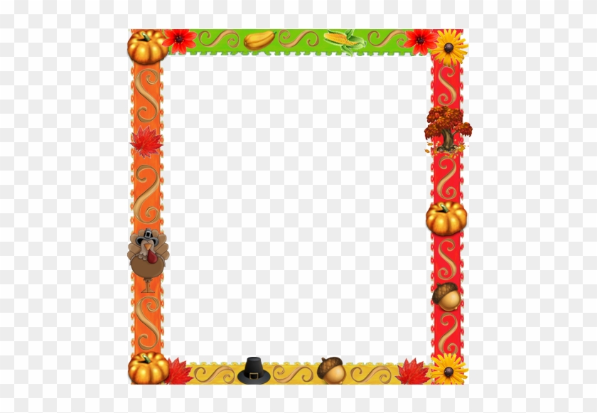 Fall Border Clipart - Thanksgiving Border #1193602