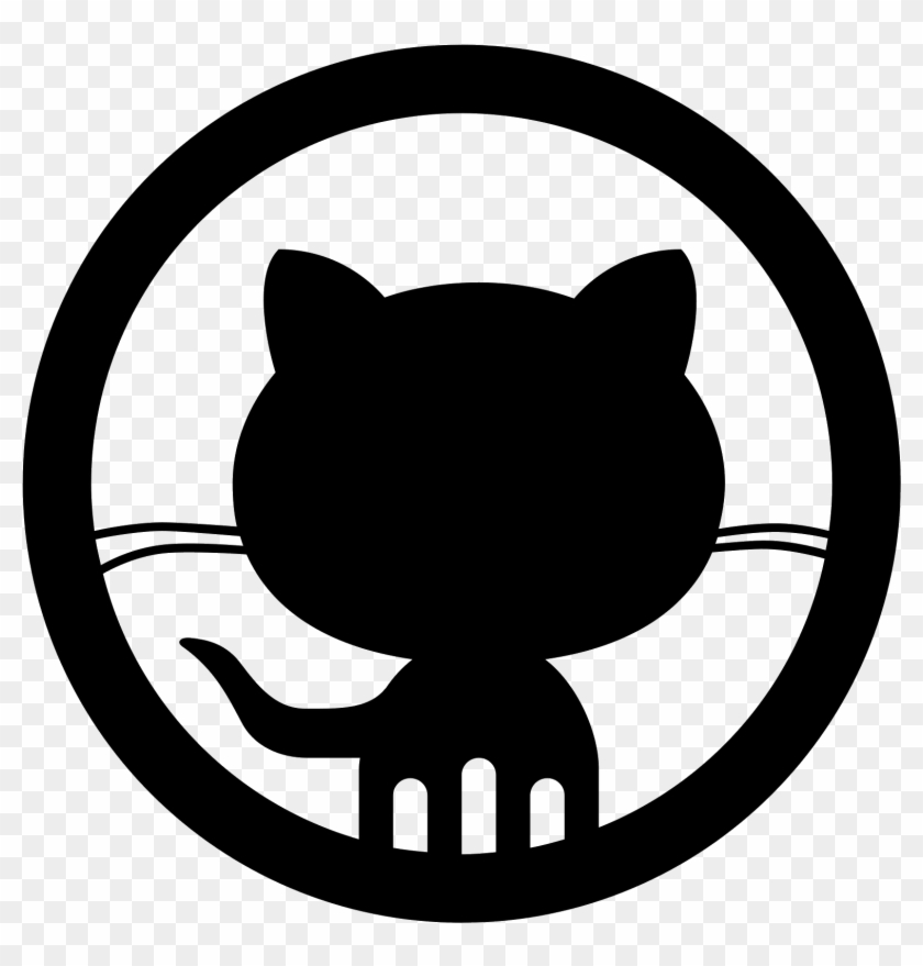It Is The Cat Logo Of Github Drawn Inside Of A Circle - Github Icon #1193630