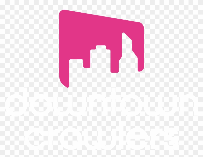 Pink And White Downtown Crawlers Logo - Downtown Crawlers #1193675