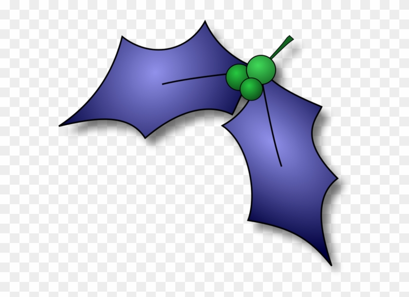 Blue Holly Clipart - Christmas Holly Clip Art #1193696
