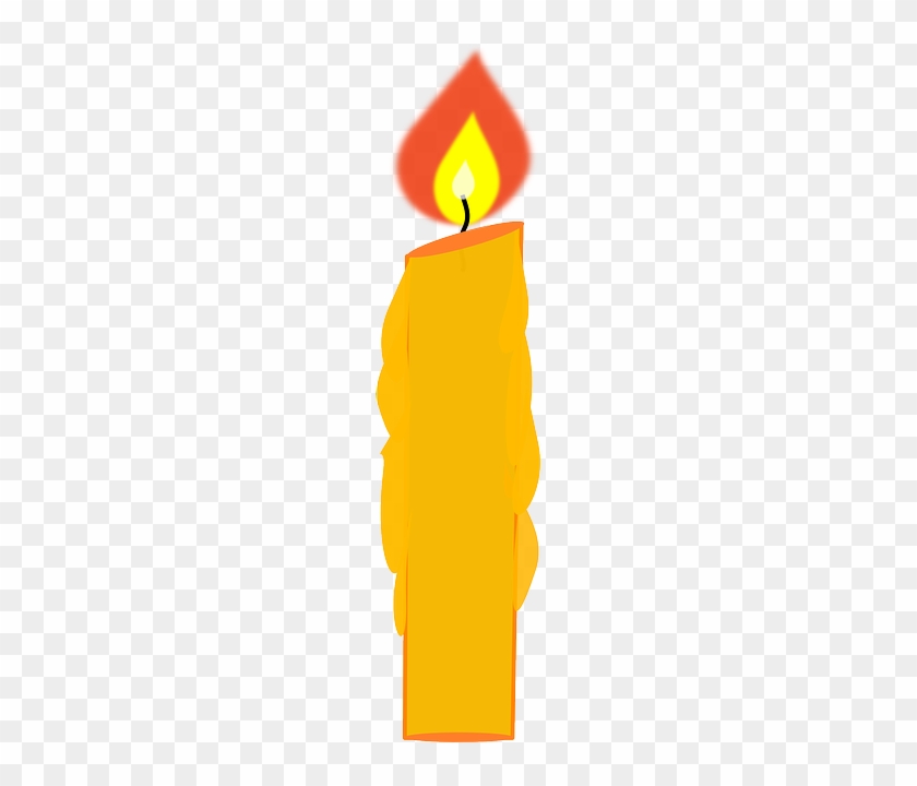 Candle Flame Fire Heat Light - Birthday Candle Clip Art #1193817