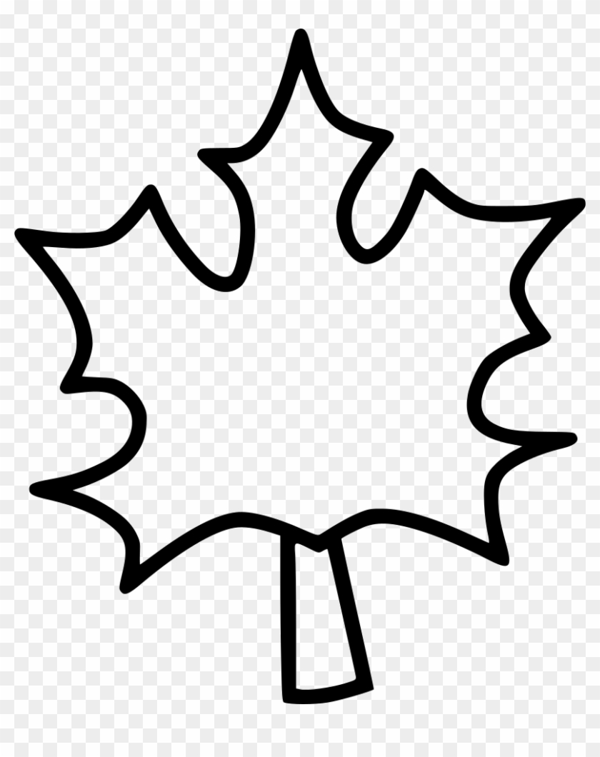 Maple Leaf Leaves Autumn Dry Tree Svg Png Icon Free - Coloring Book #1193905