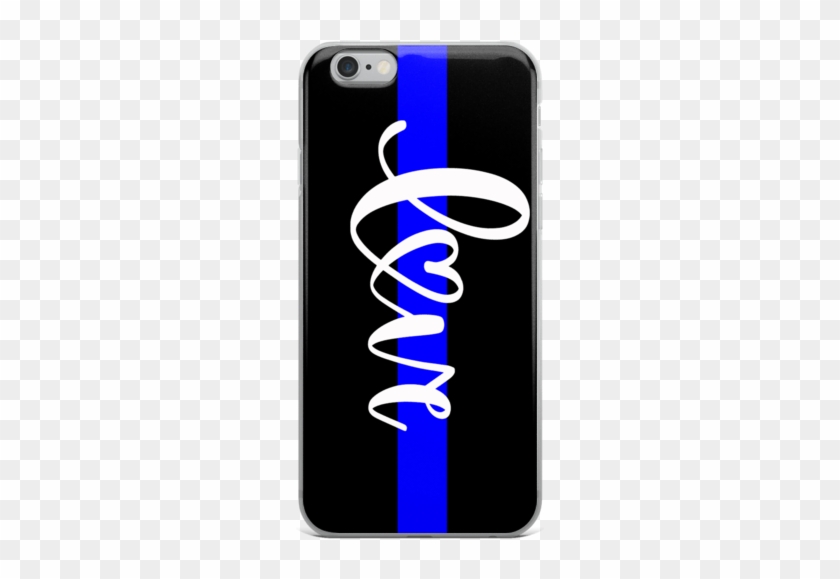 Love Script Thin Blue Line Iphone Case - Iphone #1194187