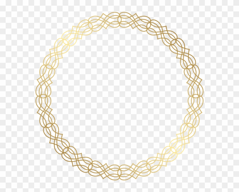 Round Gold Border Transparent Png Clip Art Image - Gold Circle Border Png #1194209