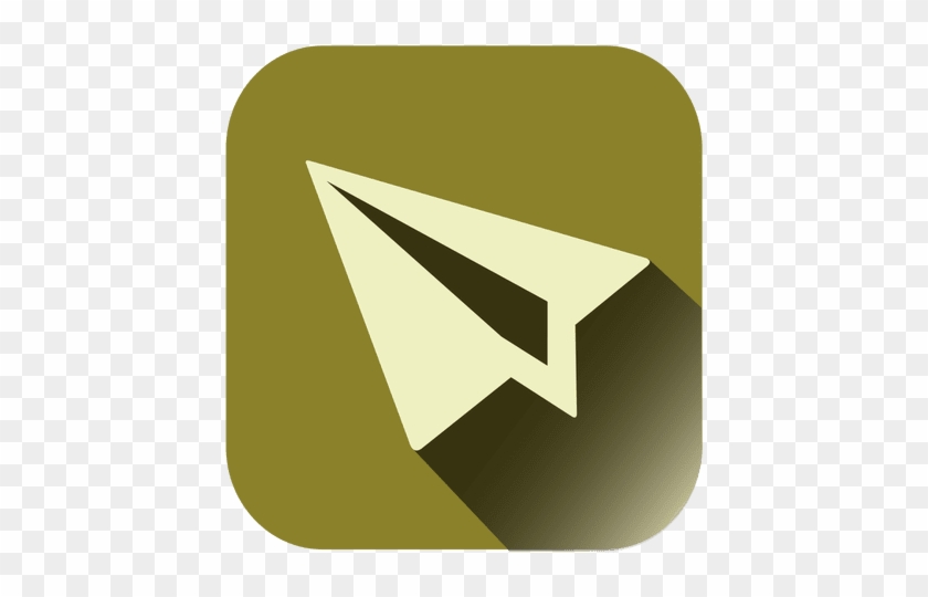 Paper Plane Square Icon Transparent Png - Paper Plane #1194210