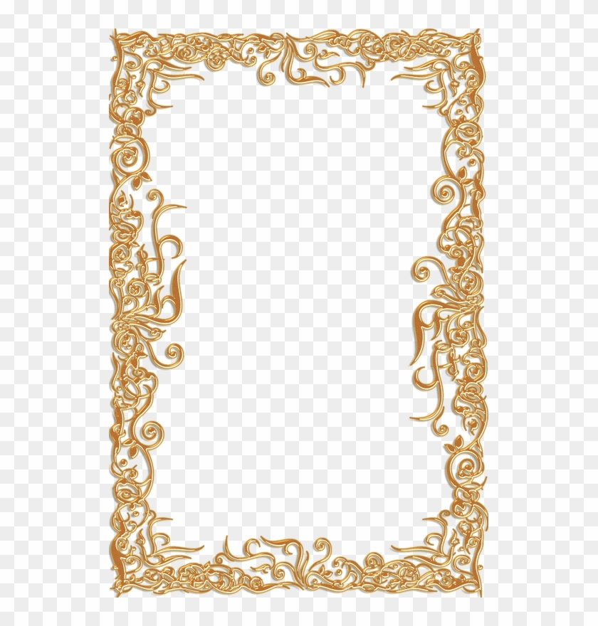 Transparent Vintage Borders And Frames Gold Clipart - Gold Potrait Border Png #1194393