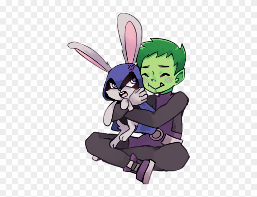 Beast Boy And Bunny Raven - Raven And Beast Boy Transparent #1194455