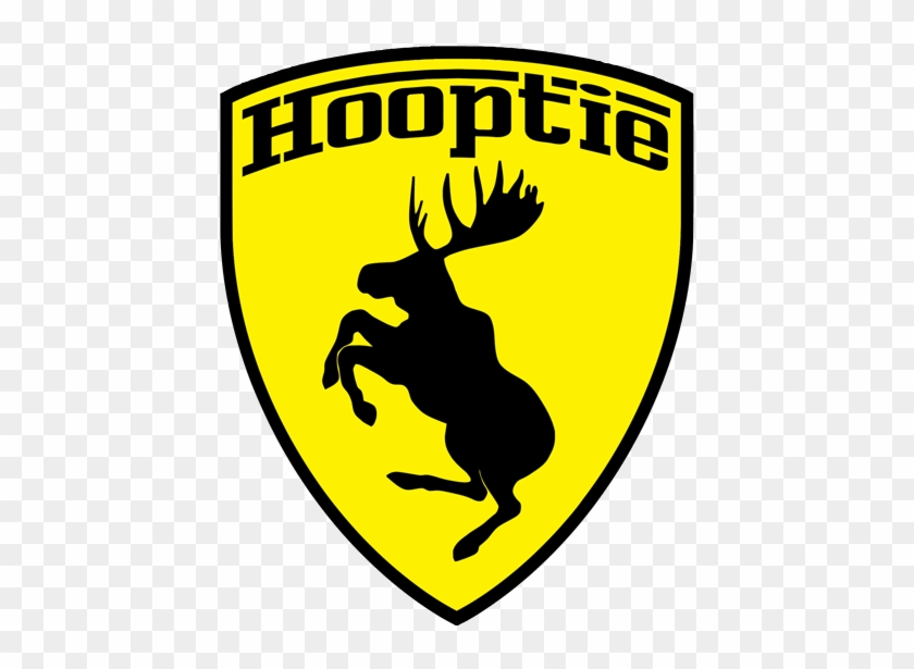 Moose Sticker M Hooptie With Ferrari Style Text - Volvo Prancing Moose #1194482