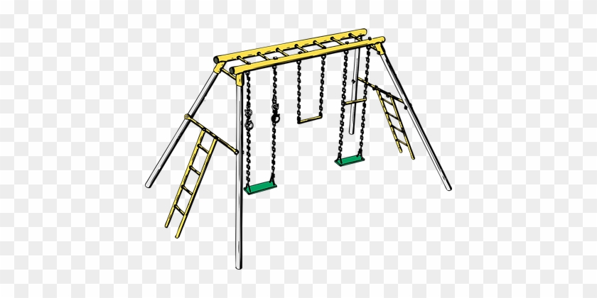 Swing Set Playground Toys Kids Play Fun Ch - Monkey Bars And Swing #1194776