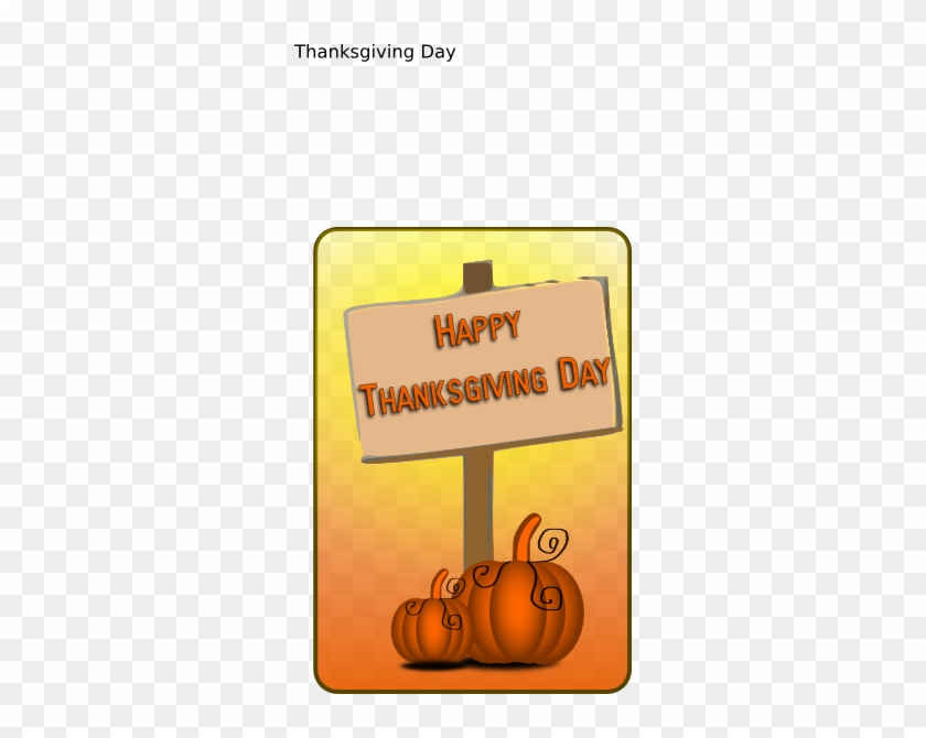 Happy Thanksgiving Day Sign Clip Art At Clker - Fall Clip Art #1194819