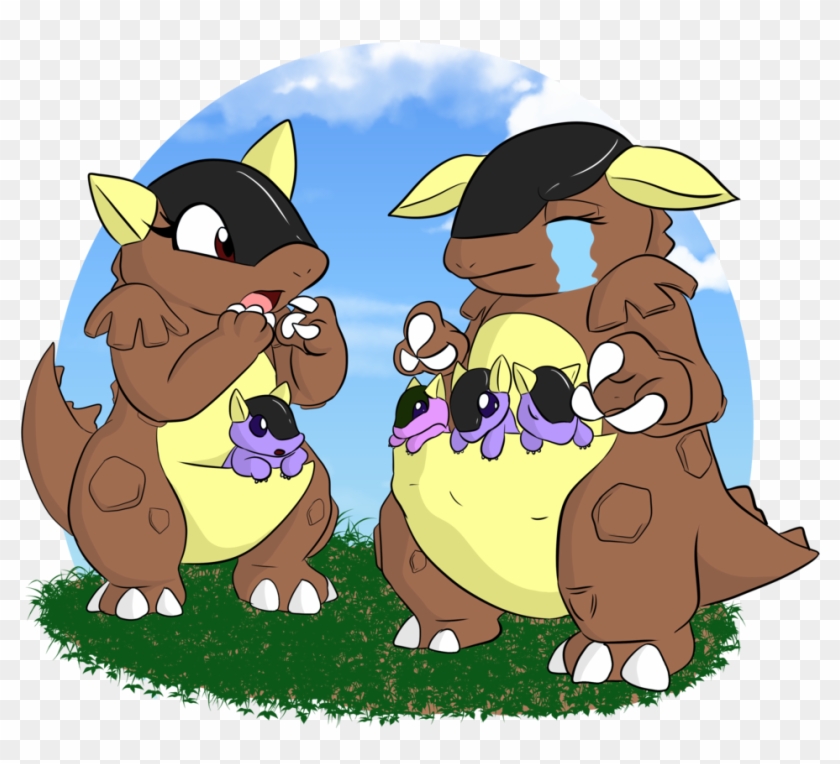 Kangaskhan Triplet Trouble By Crazywackybonkerz Kangaskhan - Kangaskhan Cute #1194932