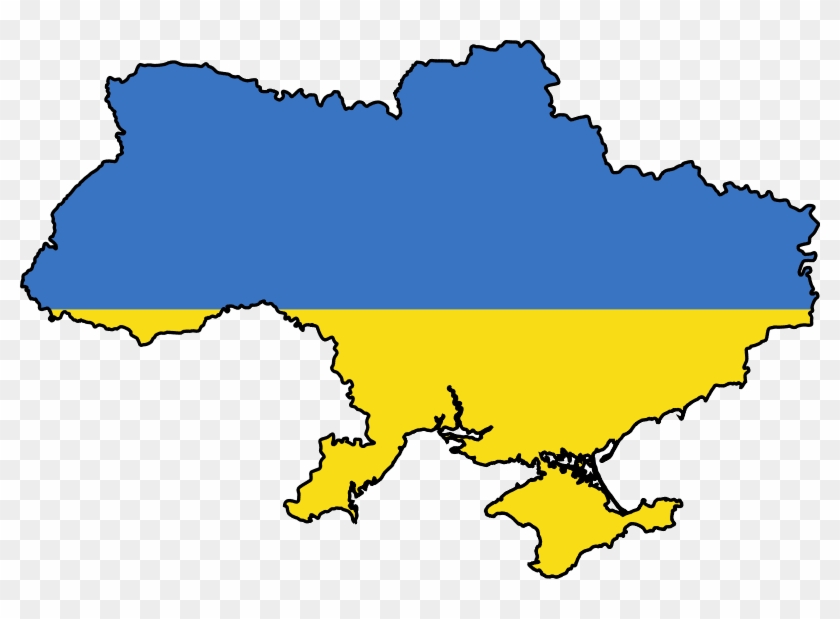 Ukraine Flag Map Ukraine Flag Icon - Eurovision Ukraine Flag #1194975