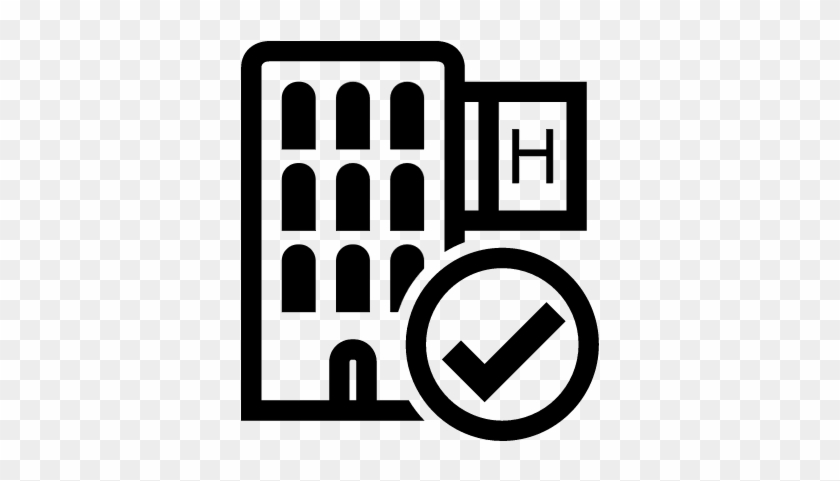 Hotel Check Symbol Vector - Hotel Check In Icon #1194978