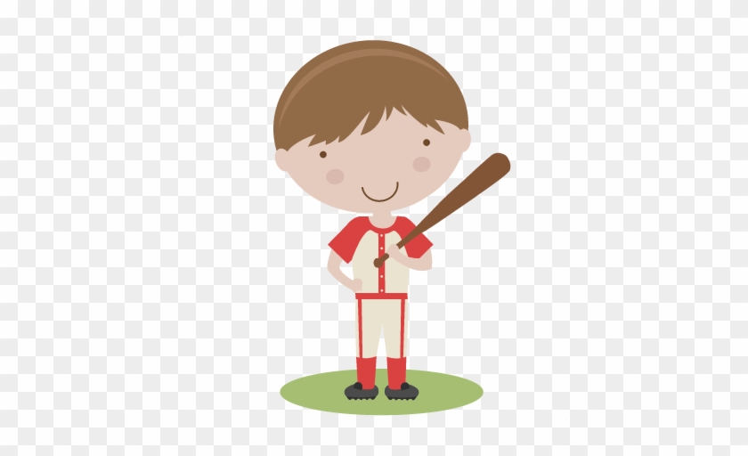 Boy Baseball Player Svg Scrapbook Title Baseball Svg - Girl Baseball Player Clip Art #1195009