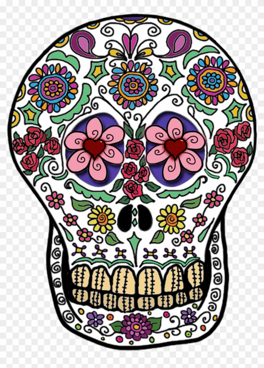 Day Of Dead In Png Image - Decorated Skull, Sugar Skull, Blank Inside Card #1195025