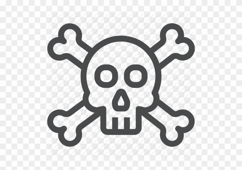 Dead Clipart Crossbones - Cyber Security White Background #1195031