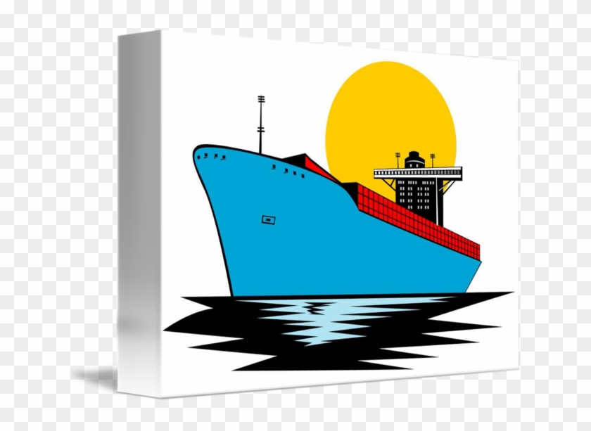 Container Ship Cargo Boat Retro Bib #1195054