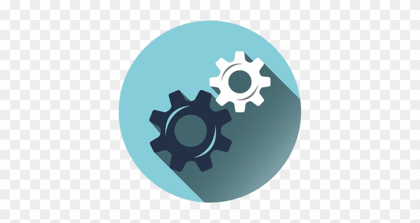 Cogwheels Circle Icon Transparent Png - Icon #1195343