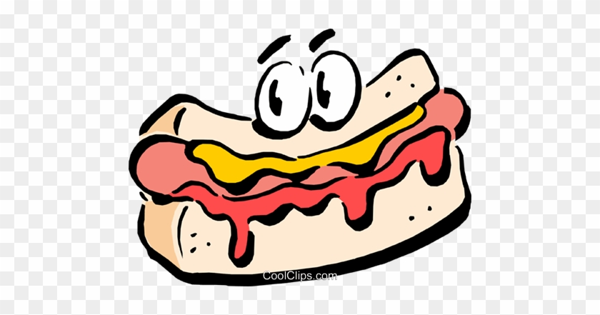 Hotdog Cartoon Livre De Direitos Vetores Clip Art Ilustração - Cartoon Hot Dog Moving #1195366