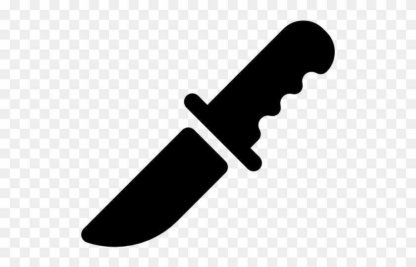 Knife Free Icon - Hunting Knife Black And White Icon #1195585