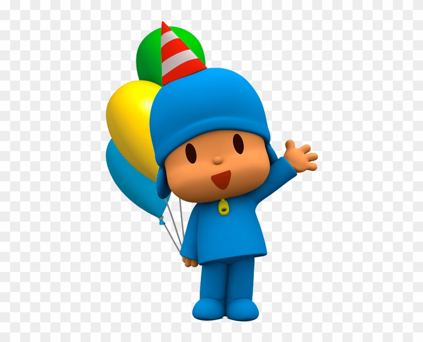 Pocoyo Holding Balloons - Happy Birthday Pocoyo #1195624