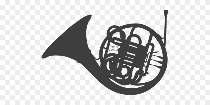Horn Bugle Music Instrument Silhouette Gra - Met Your Mother Blue French Horn Quotes #1195654