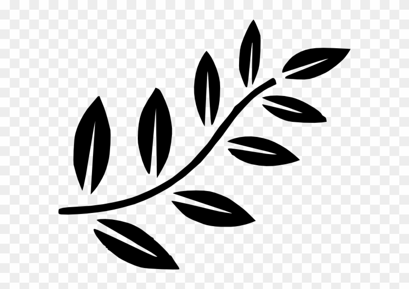 Tree Branch Clip Art At Clipartimage - Olive Branch Clipart Black And White #1195683