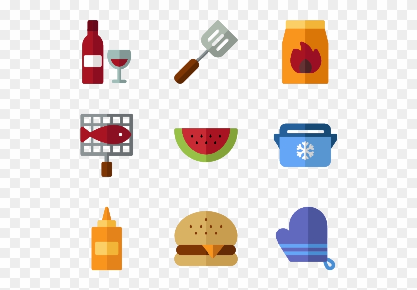 Barbecue Set 30 Icons - Icon Cook #1195684