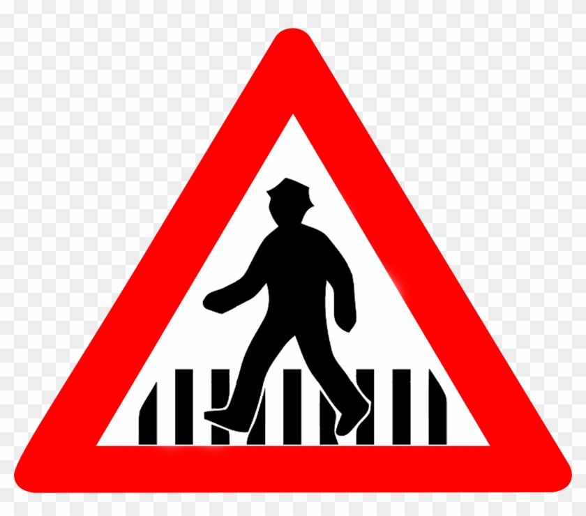 Pedestrian Crossing - School - Pedestrian Crossing Ahead Sign #1195707