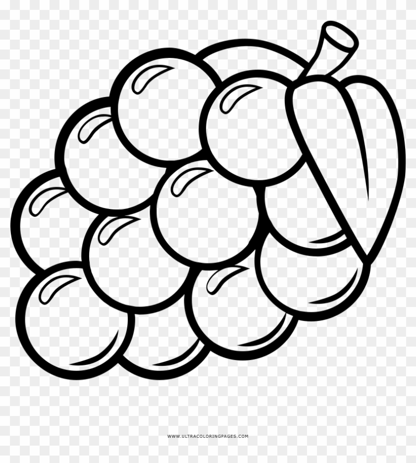 High Quality Image Grapes Coloring Page With Ultra - Para Colorear Racimo De Uvas #1195793