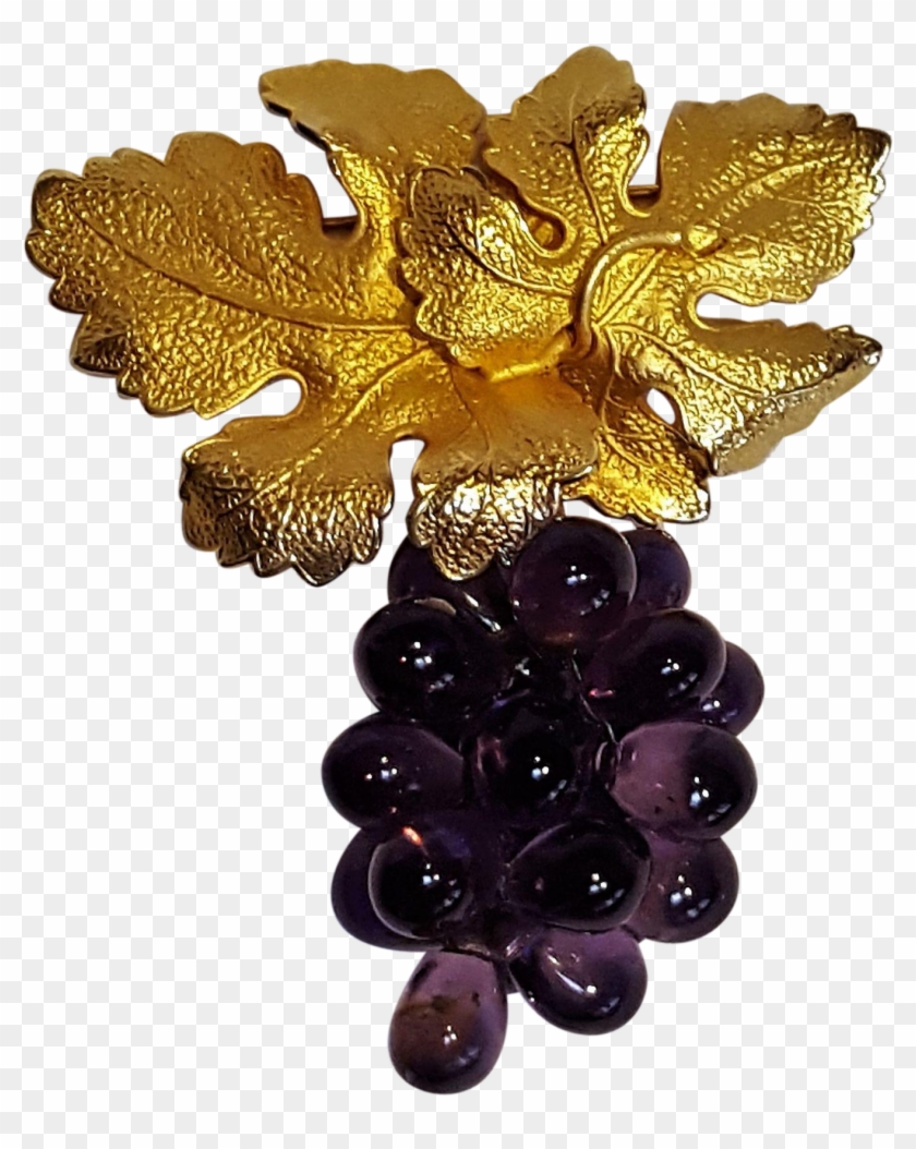 Napier Bunch Of Purple Glass Grapes Pin, The Pin Measures - Grape #1195809