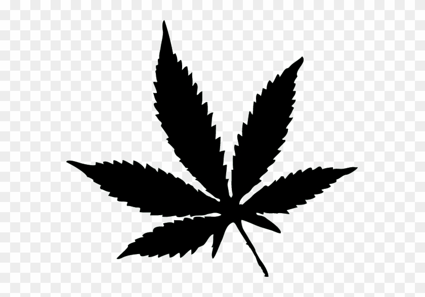 Drawn Leaves Transparent - Marijuana Leaf Silhouette #1195943