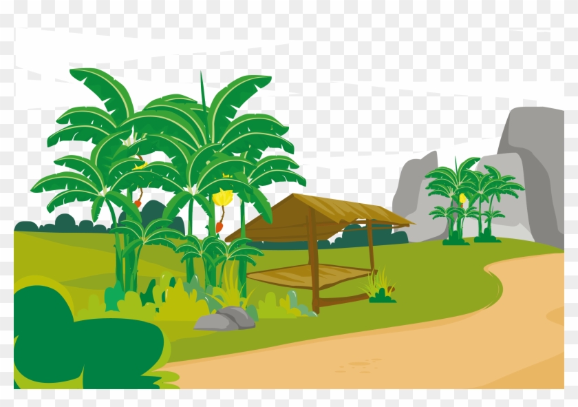 Euclidean Vector Banana Tree Illustration - Euclidean Vector #1195945