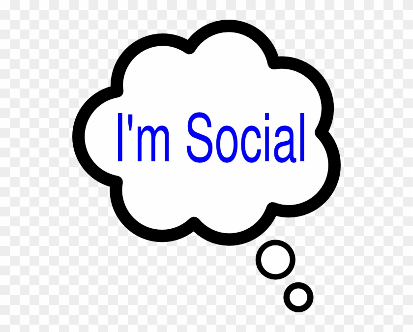 Sociable People Clipart Im Social Thought Bubble Clip - Social Clip Art #1195996