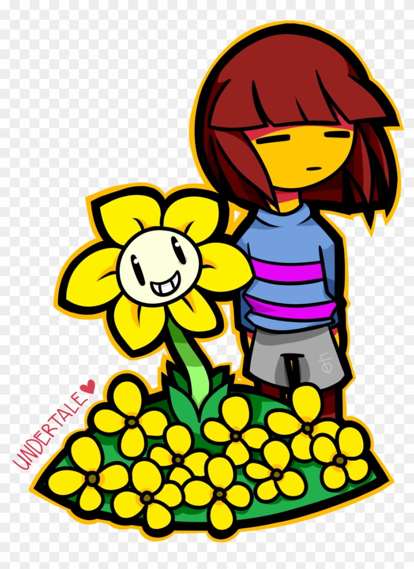 Frisk And Flowey By Jxdith - Frisk And Flowey Undertale #1196011