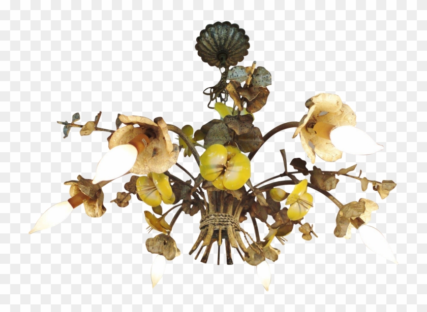 Medium Size Of Tolendelier Enamel Yellow Pansies Six - Artificial Flower #1196016
