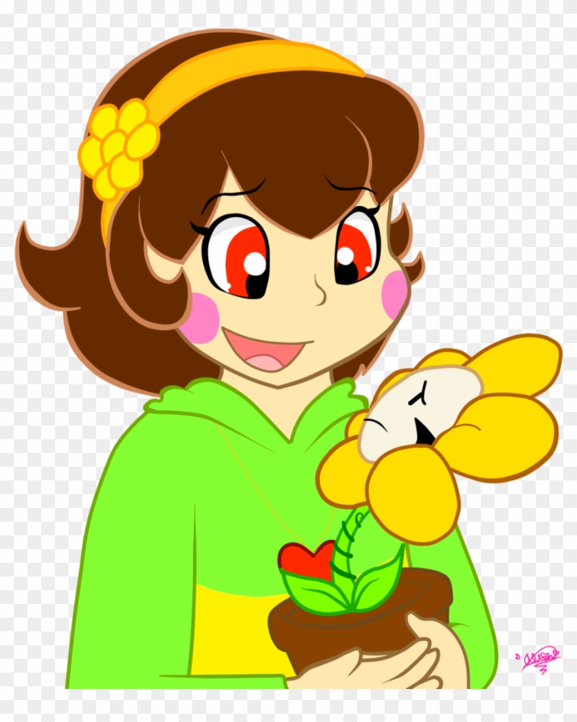 Friendly Chara And Pain Flowey - Flowey In Pain #1196056