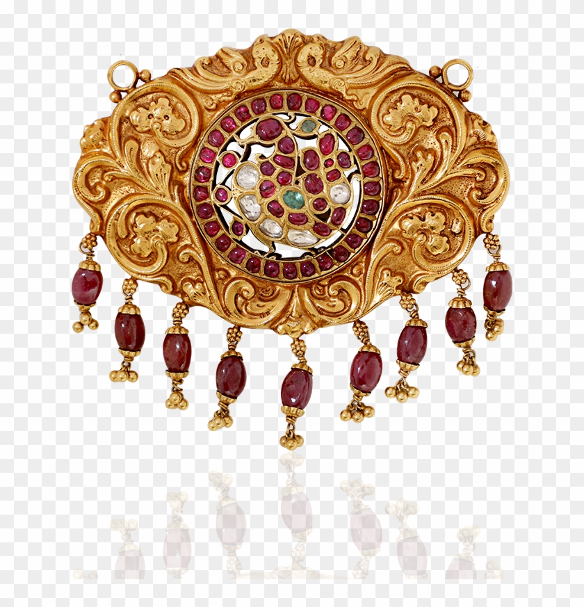 Antique Ruby Swan Rakodi Pendant - Antique Ruby Swan Rakodi Pendant #1196068