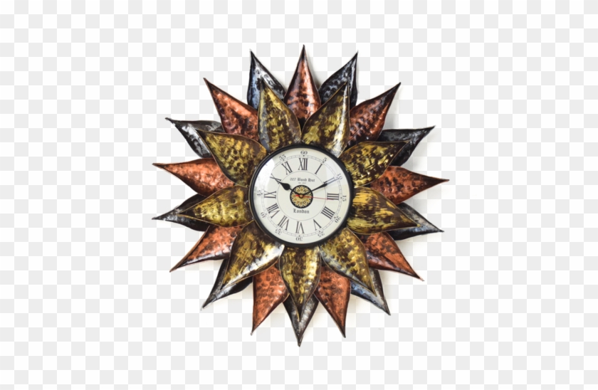 60 Cm Sunflower Leaf / Designer Clock / Metal Leaf - Bp Logo For Quiz #1196072
